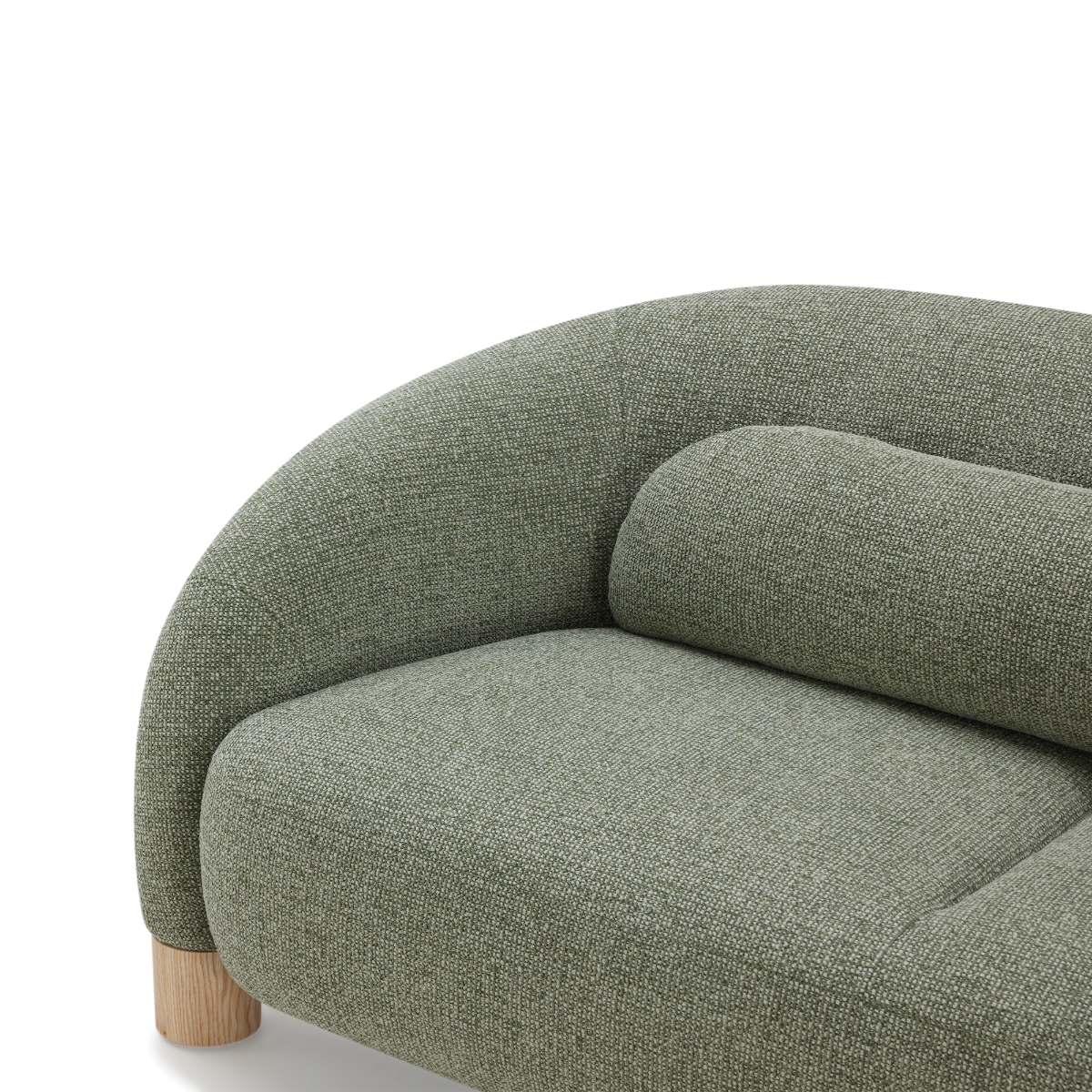 Sofa 2C Oliva con Cojín Lumbar Verde