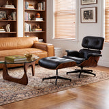 Conjunto Eames Lounge Y Ottoman Negro