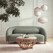 Sofa 2C Oliva con Cojín Lumbar Verde