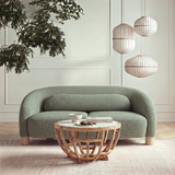 Sofa 2C Oliva con Cojín Lumbar Verde