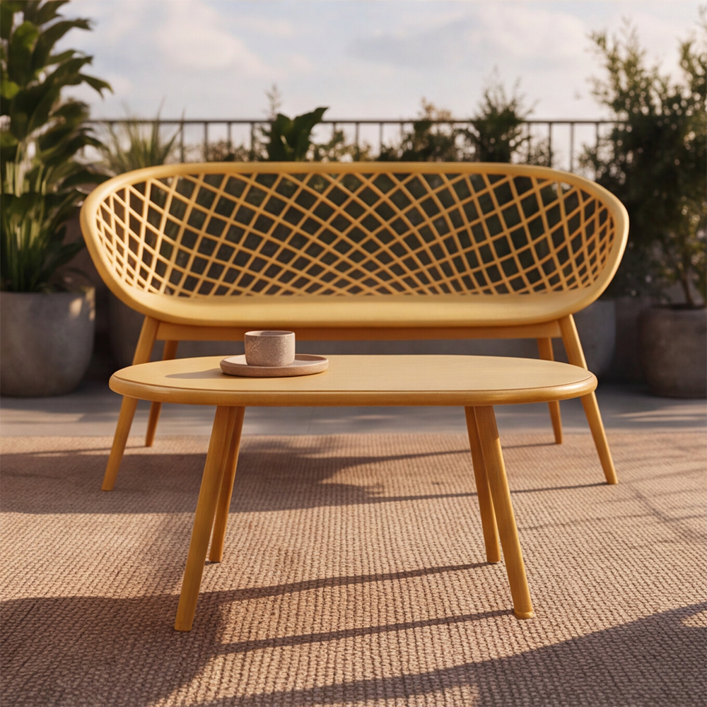 Mesa de centro terraza Serena Mostaza
