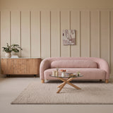 Sofa 2,5C Oliva con Cojín Lumbar Rosado