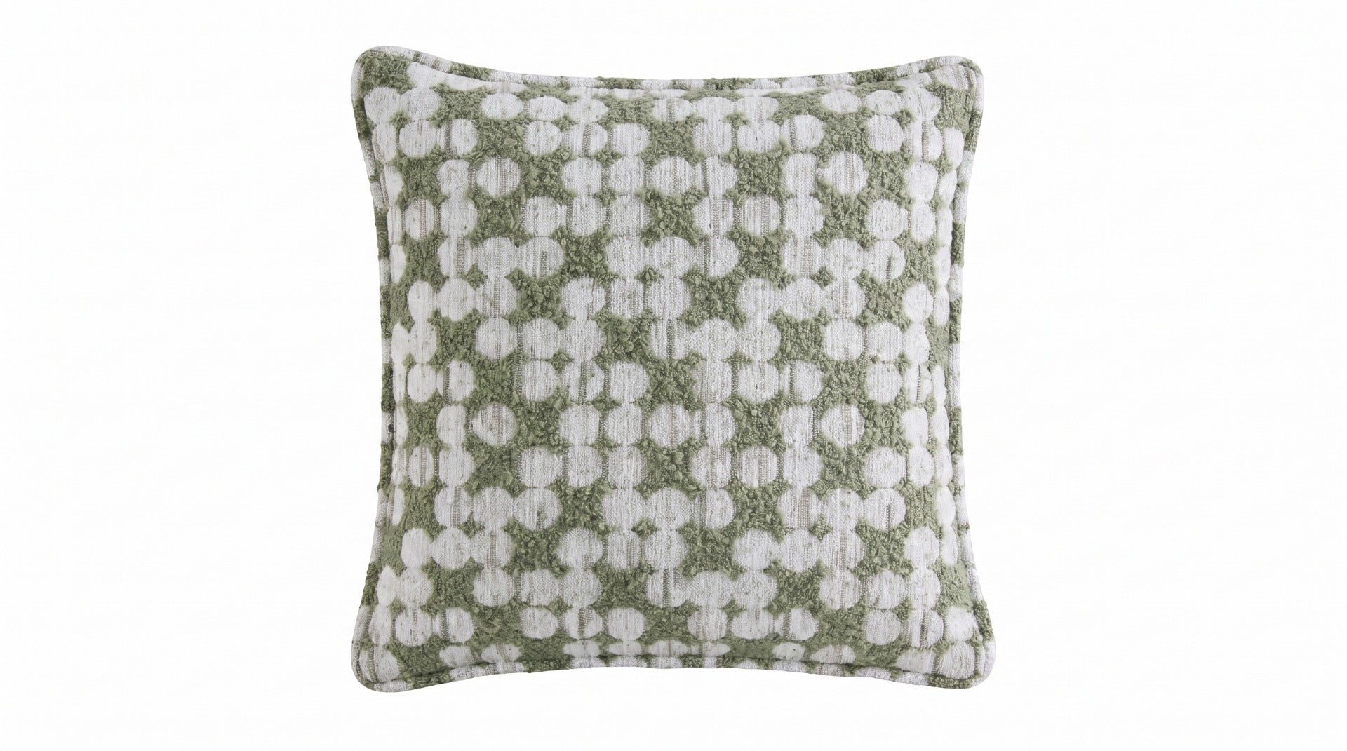 Cojín Vintage Verde y Blanco