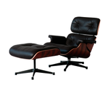 Conjunto Eames Lounge Y Ottoman Negro