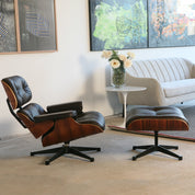Conjunto Eames Lounge Y Ottoman Negro