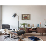 Conjunto Eames Lounge Y Ottoman Negro