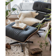 Conjunto Eames Lounge Y Ottoman Negro