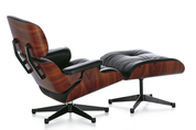 Conjunto Eames Lounge Y Ottoman Negro