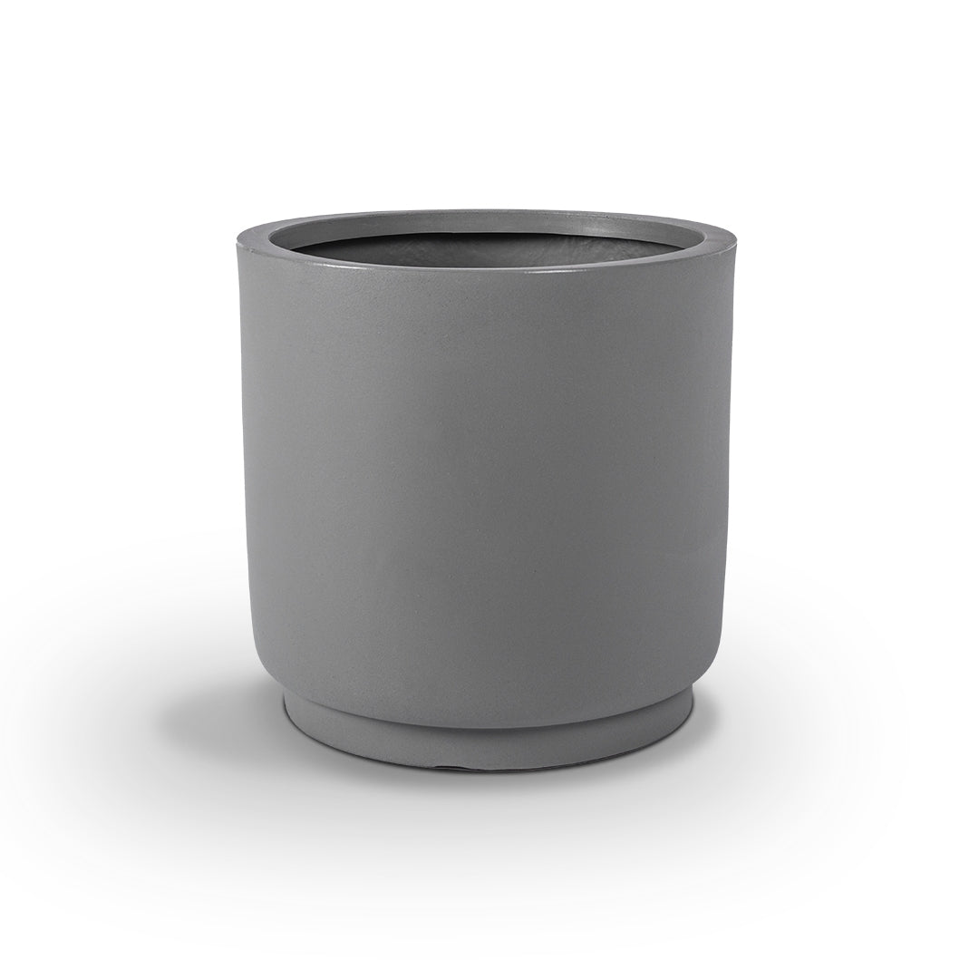 Macetero Cumbuca Alargado Gg Gris c/Plato