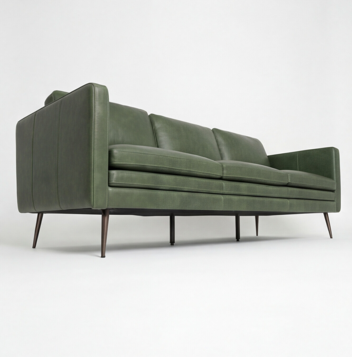 Sofa Cuero 3C Tesa Verde Ingles