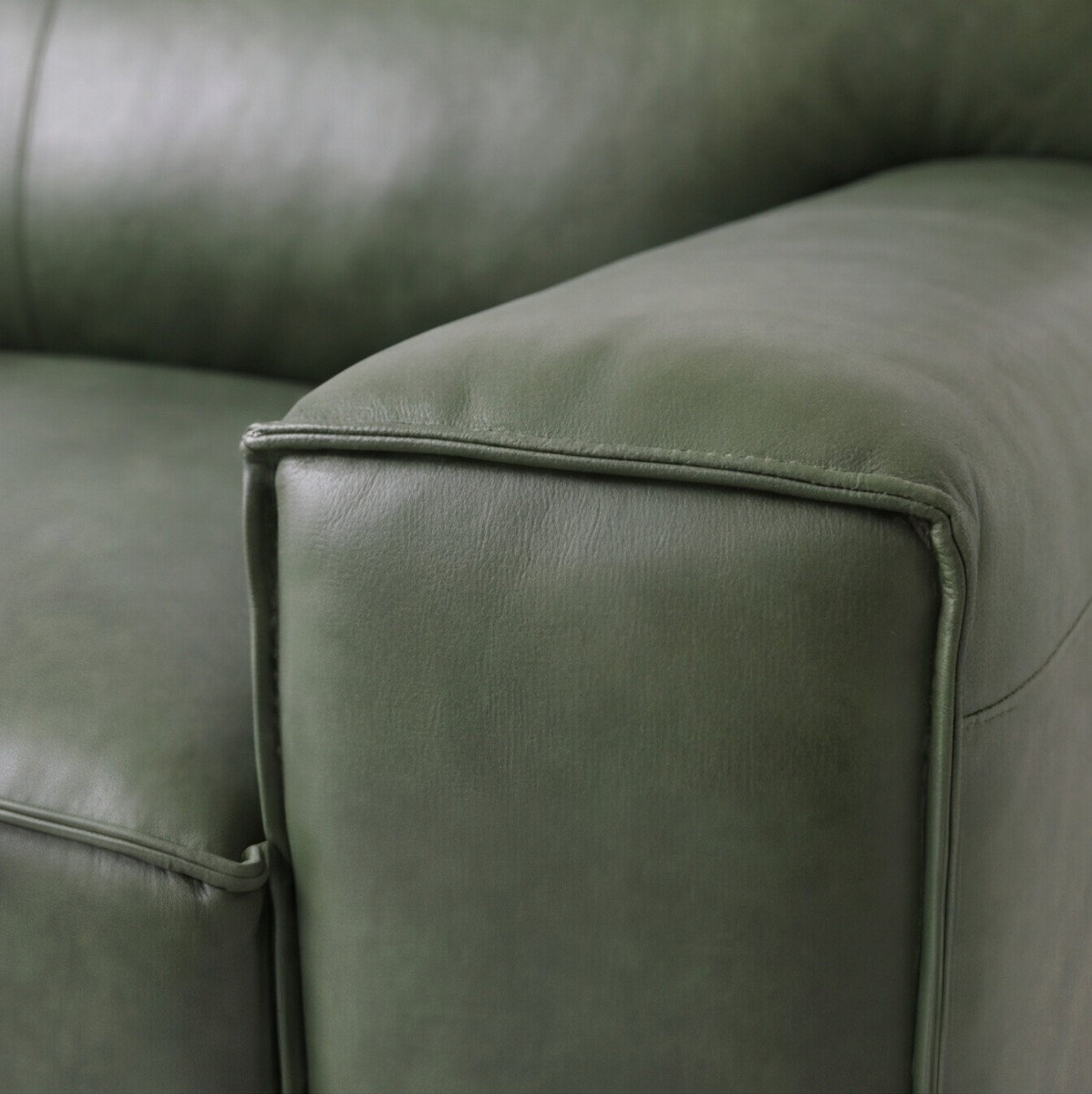 Sofa Cuero 3C Ayme Verde Ingles