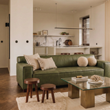 Sofa Cuero 3C Ayme Verde Ingles