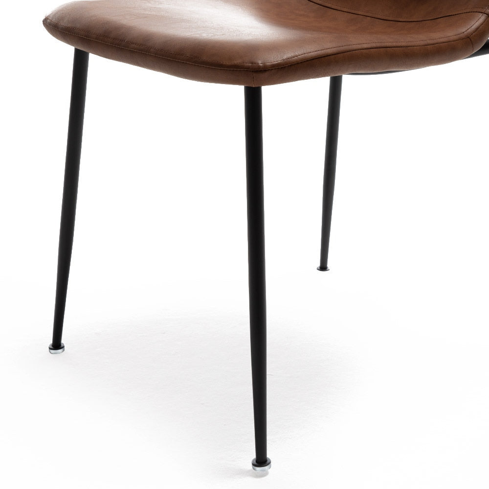 Silla Comedor Lang Ecocuero Café