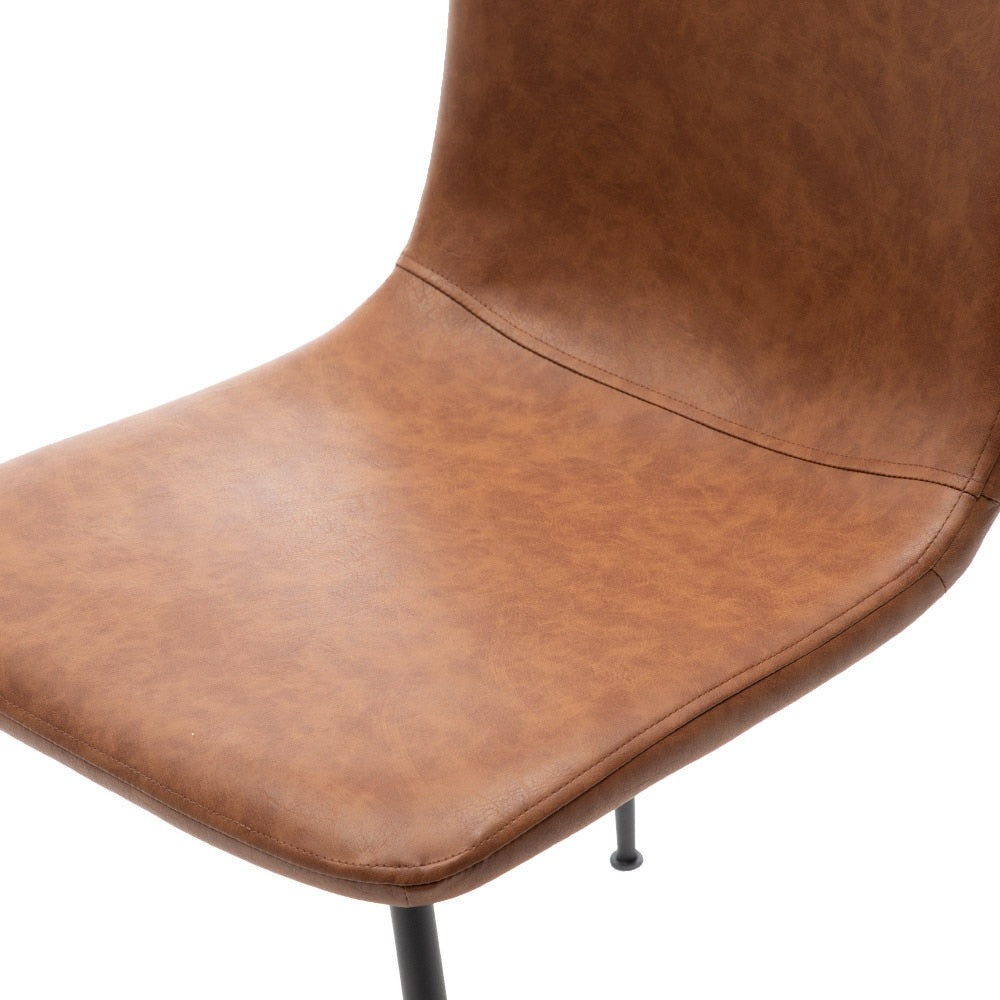 Silla Comedor Lang Ecocuero Café