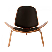Sillón Shell Madera Cuero