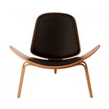 Sillón Shell Madera Cuero