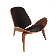 Sillón Shell Madera Cuero