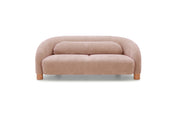 Sofa 2,5C Oliva con Cojín Lumbar Rosado