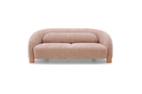 Sofa 2,5C Oliva con Cojín Lumbar Rosado