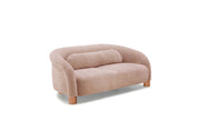 Sofa 2,5C Oliva con Cojín Lumbar Rosado