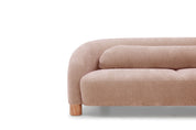 Sofa 2,5C Oliva con Cojín Lumbar Rosado
