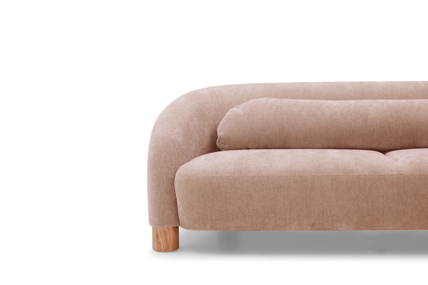 Sofa 2,5C Oliva con Cojín Lumbar Rosado