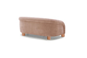 Sofa 2,5C Oliva con Cojín Lumbar Rosado