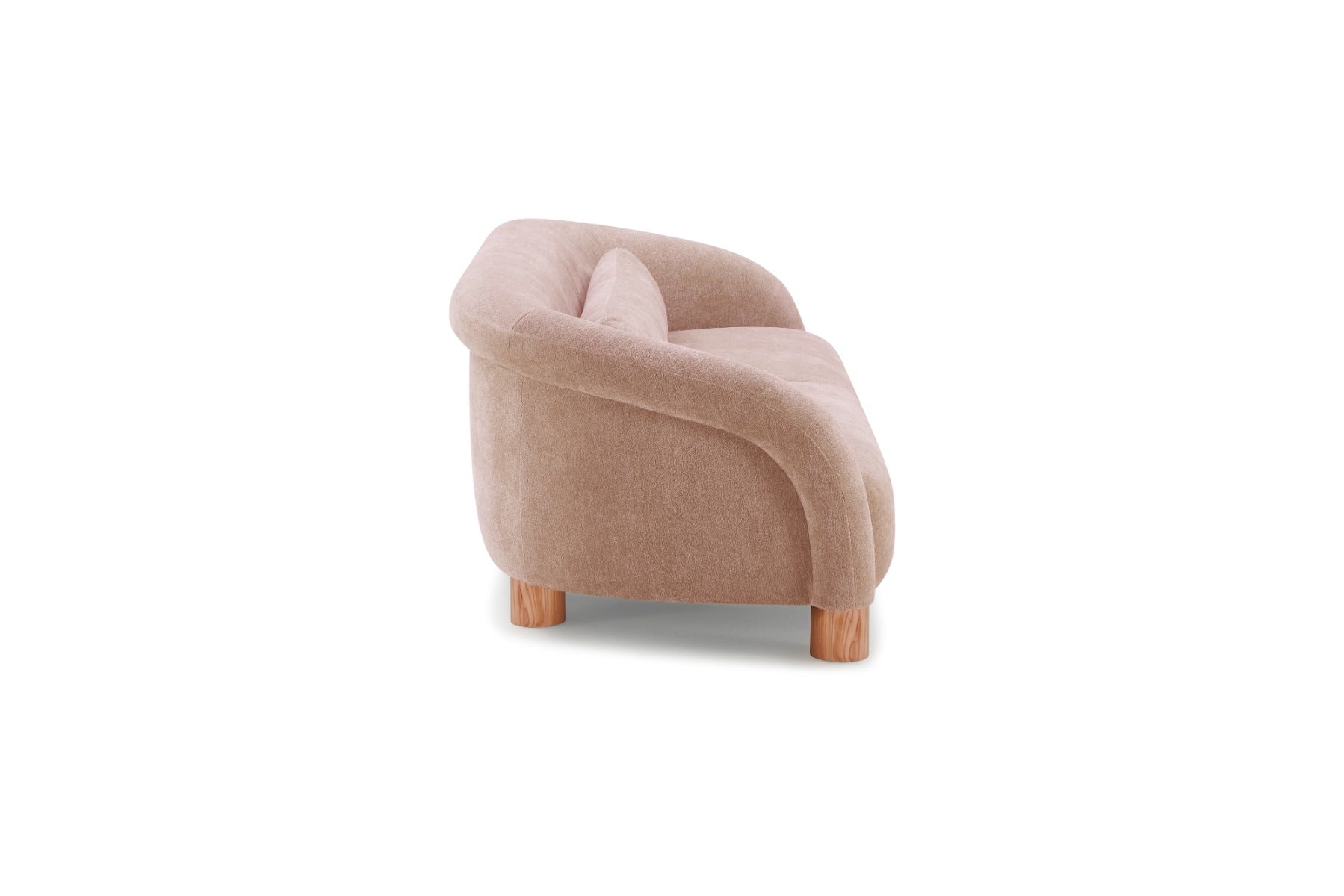 Sofa 2,5C Oliva con Cojín Lumbar Rosado
