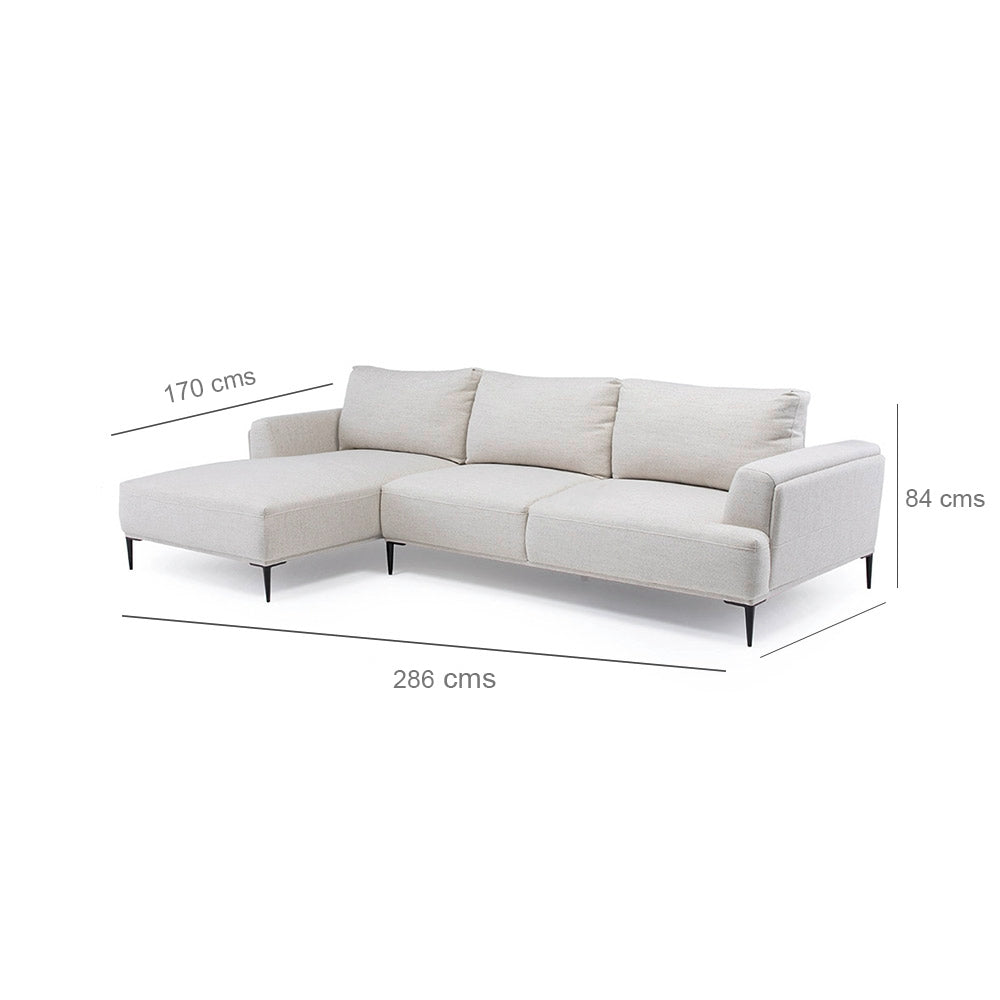 Sofa Seccional Aurus Crudo Izquierdo