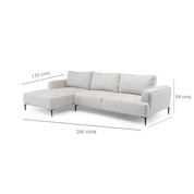 Sofa Seccional Aurus Crudo Izquierdo