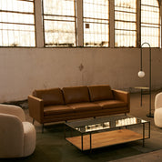 Sofa 3C Tesa Cuero Camel