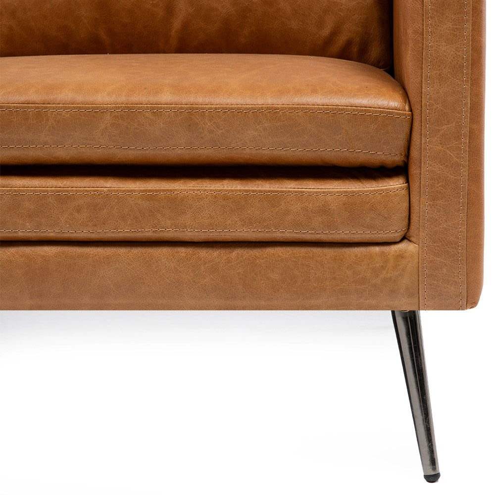 Sofa 3C Tesa Cuero Camel